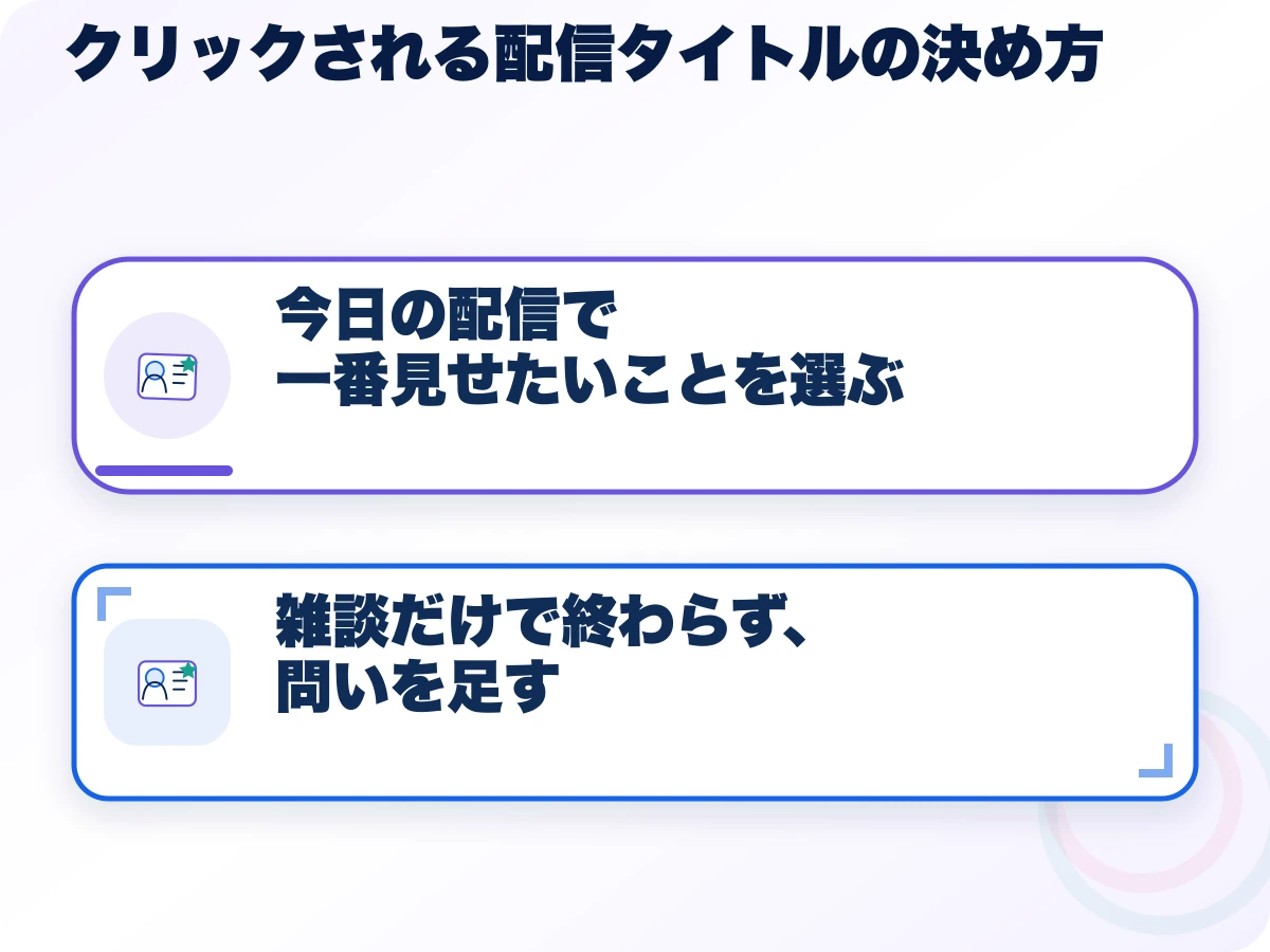 クリックされる配信タイトルの決め方の全体像