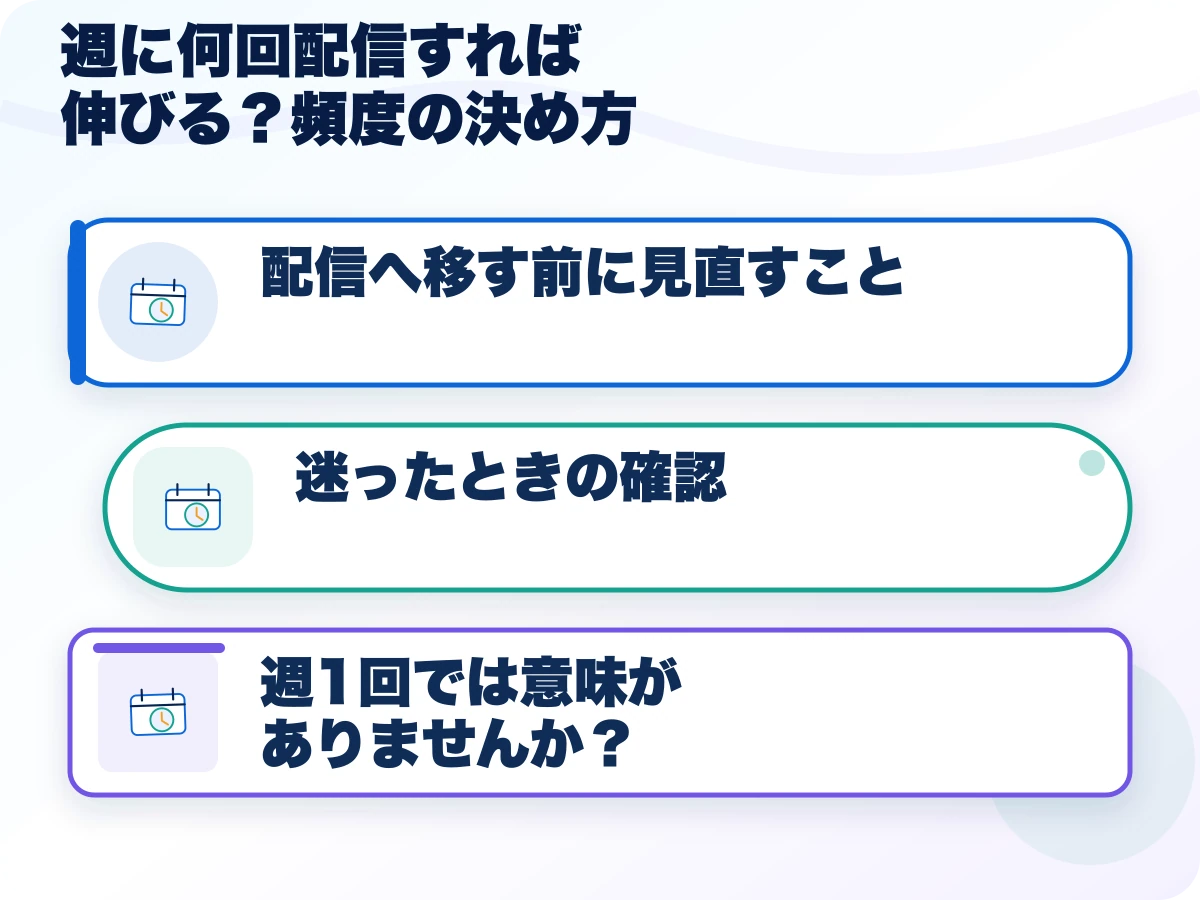 週に何回配信すれば伸びる?頻度の決め方の三つのポイント