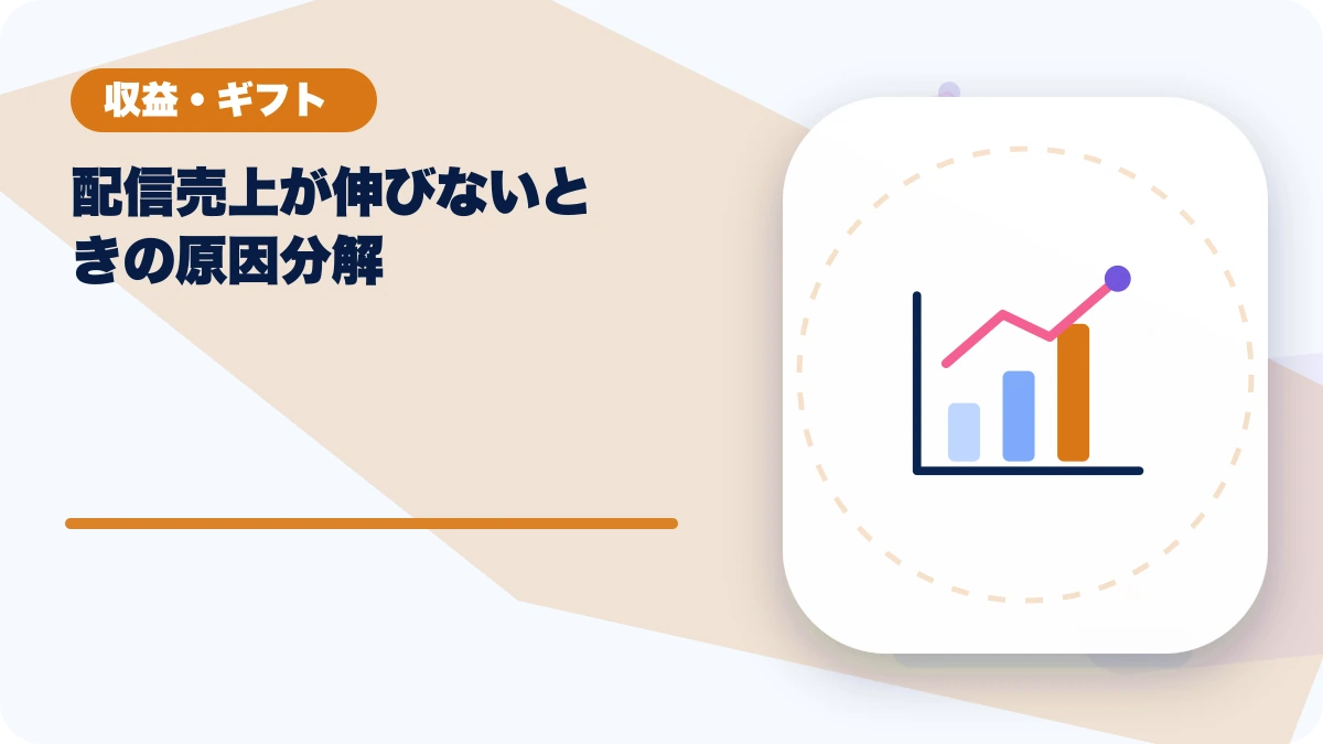 配信売上が伸びないときの原因分解のアイキャッチ
