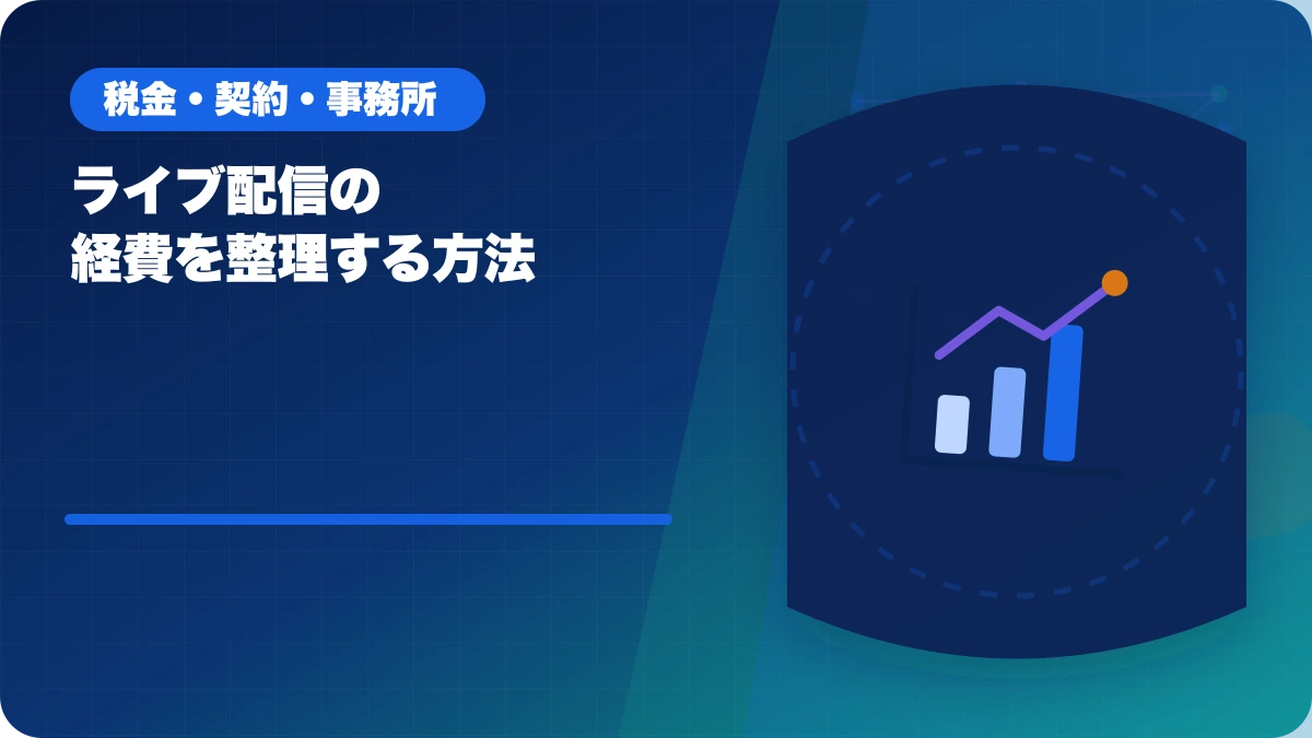 ライブ配信の経費を整理する方法のアイキャッチ