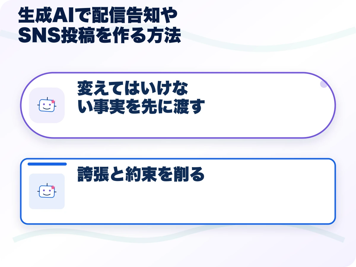 生成AIで配信告知やSNS投稿を作る方法の全体像