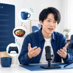 コメントがない時間にも目の前の出来事を話題にして配信を続ける配信者