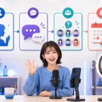 自己紹介から次回告知までの流れを準備してライブ配信を始める配信者