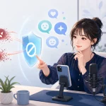 嫌なコメントを遮断しながら落ち着いて配信を続ける配信者