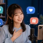 入室、コメント、フォロー、ギフトへ自然に感謝を伝える配信者