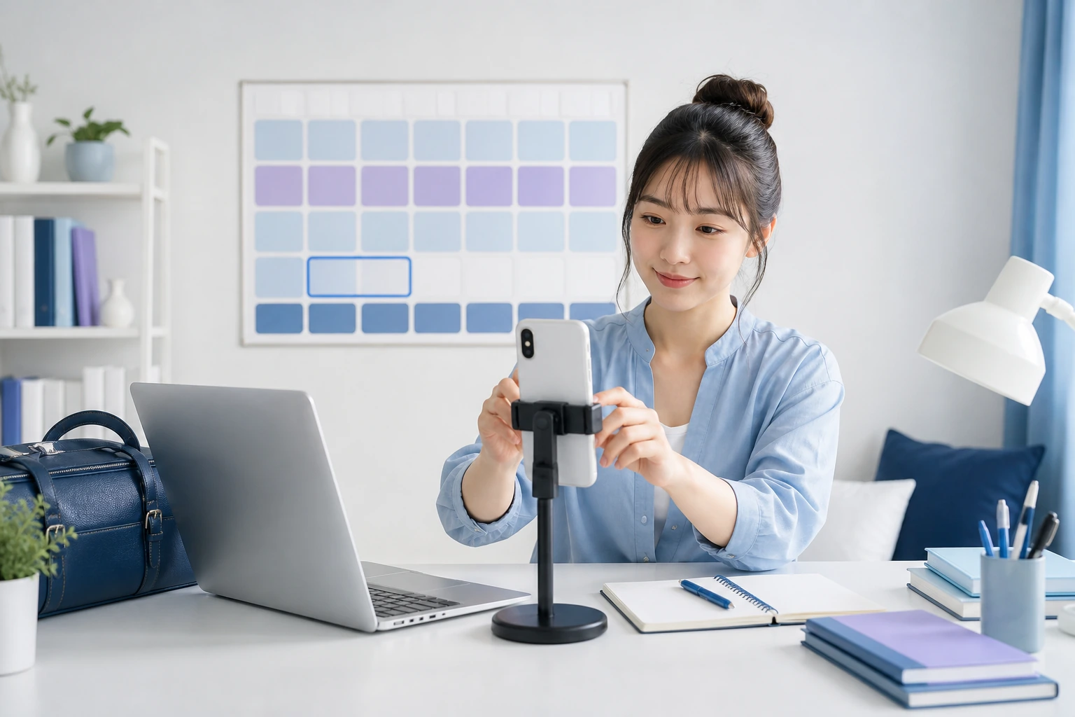 仕事や学校の予定と配信時間を自宅の週間予定で整えるライバー