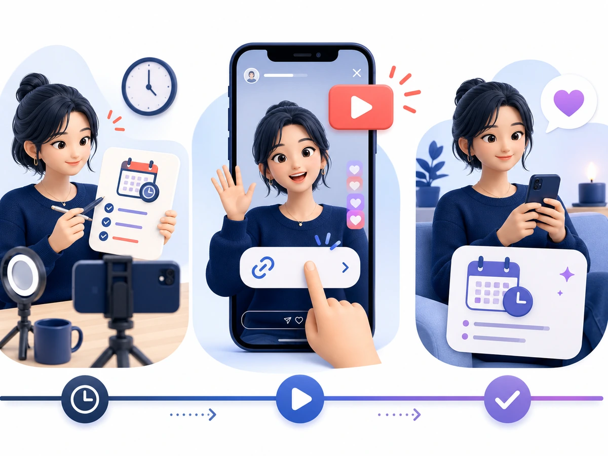 配信前、配信開始時、配信後でInstagram投稿の役割を分ける例