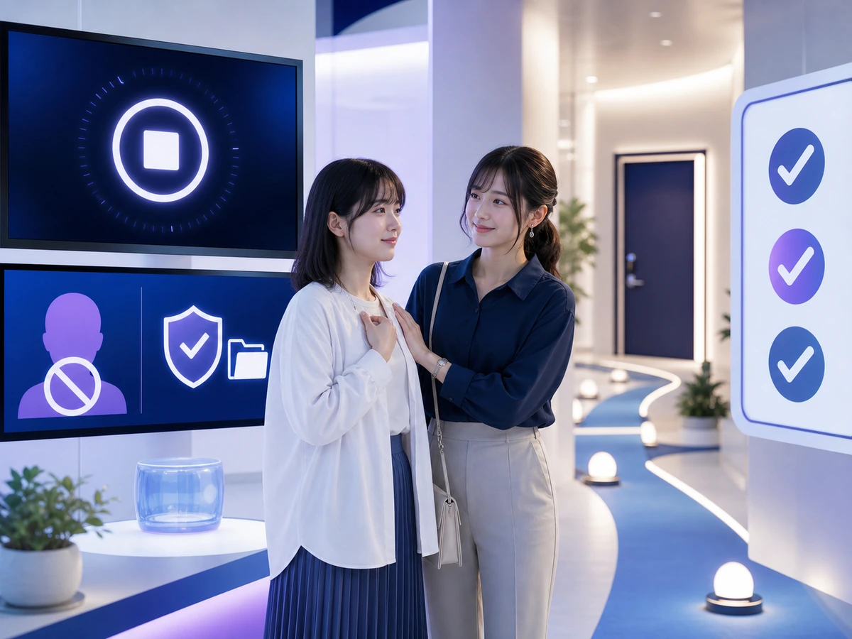 配信者が記録、ブロック、相談、再開準備を順番に進める様子