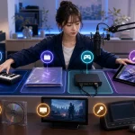 音楽やゲームやイラストを素材ごとに分けて権利を確認する配信者