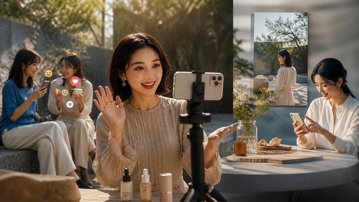 Instagram Live（インスタグラムライブ）の特徴と始め方を場面で説明する画像