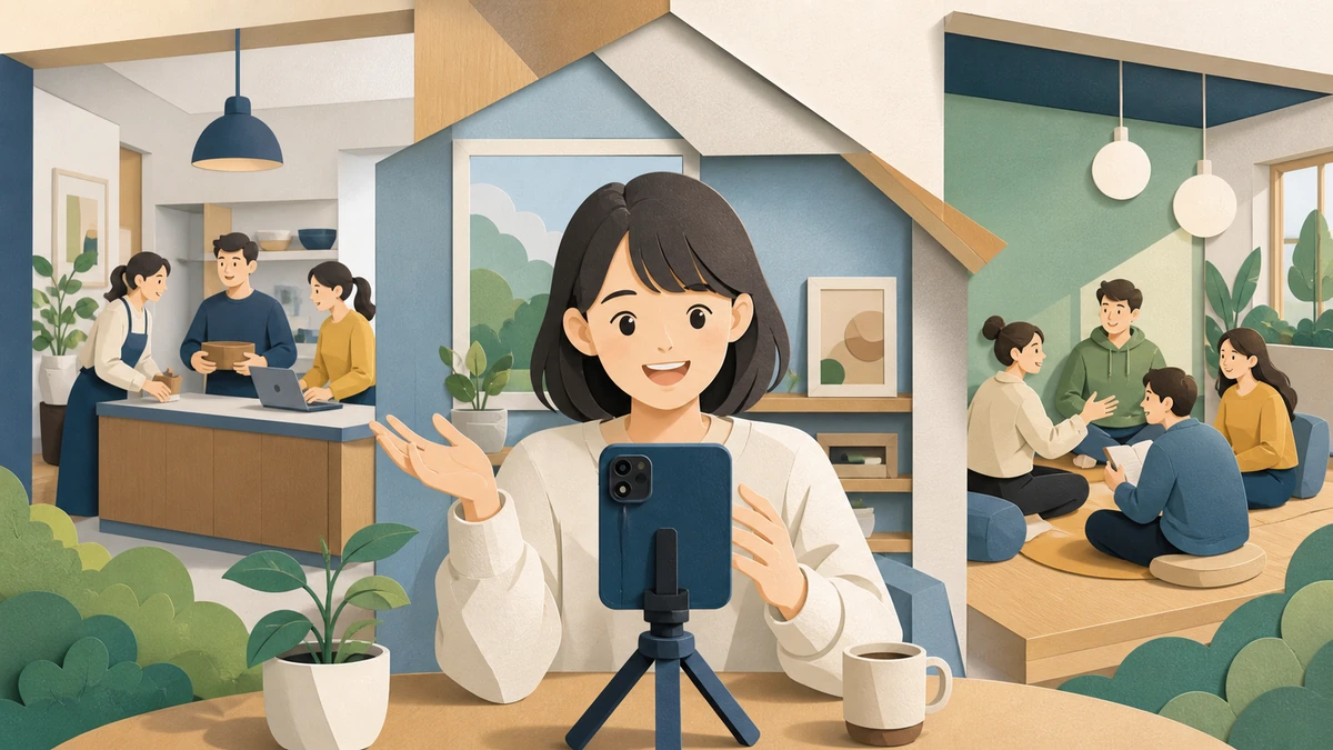 Facebook Live（フェイスブックライブ）の特徴と始め方を場面で説明する画像