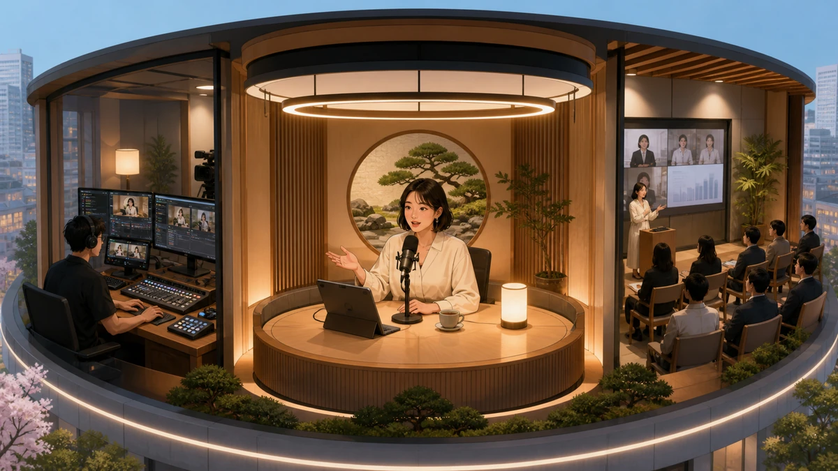 LinkedIn Live（リンクトインライブ）の特徴と始め方を場面で説明する画像