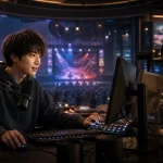 DLive(ディーライブ)の特徴と始め方を場面で説明する画像