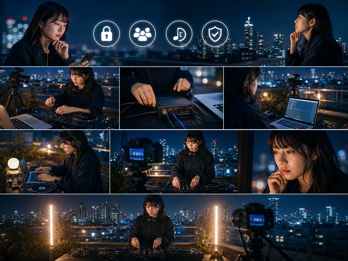 Mixcloud Live(ミックスクラウドライブ)で最初に試す機能と会話の流れ