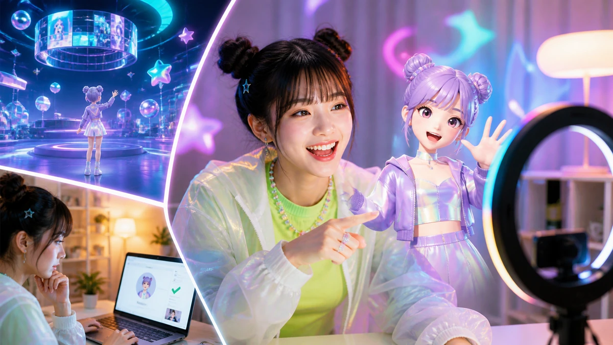 ZEPETO Live（ゼペットライブ）の特徴と始め方を場面で説明する画像