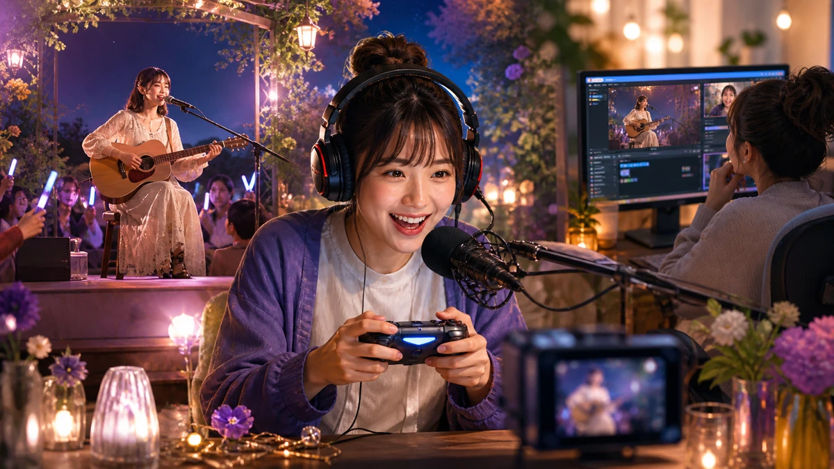 B-LIVE（ビーライブ）の特徴と始め方を場面で説明する画像