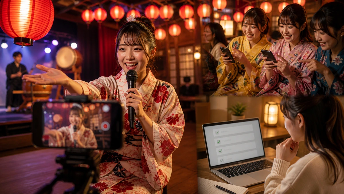 LiveLive（ライブライブ）の特徴と始め方を場面で説明する画像