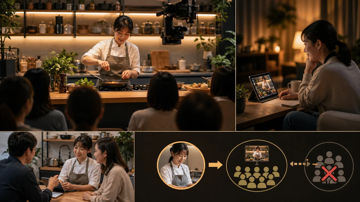 NATSLIVE（ナッツライブ）の特徴と始め方を場面で説明する画像