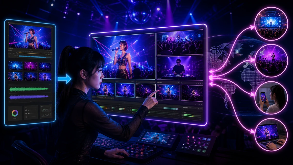 PRISM Live Studio（プリズムライブスタジオ）の特徴と始め方を場面で説明する画像