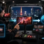 CameraFi Live(カメラファイライブ)の特徴と始め方を場面で説明する画像
